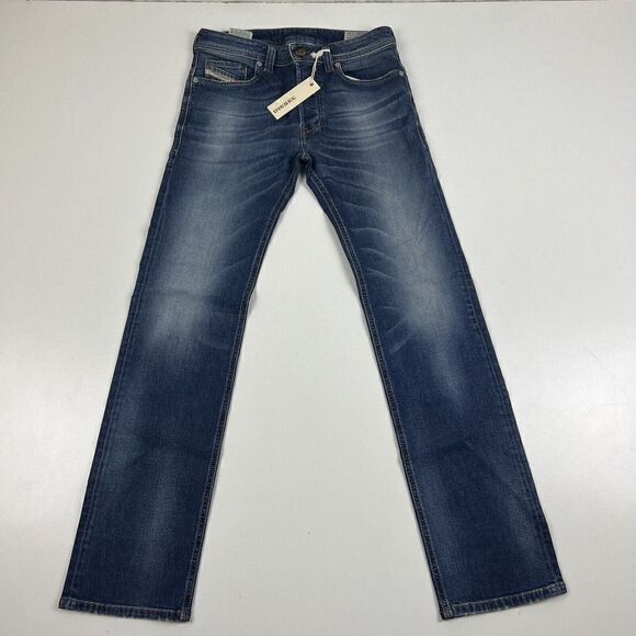 Diesel Safado Regular Slim Straight Stretch Jeans 26x30 Mens Blue Pants 0840F - Picture 1 of 12